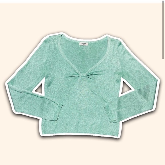 Moschino Festive Shimmer Christmas Holiday New Years Party Sweater - Picture 2 of 13